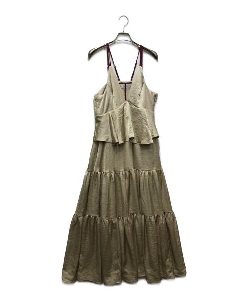 sahara（サハラ）sahara (サハラ) 2way T-Strap Tiered Dress ベージュ サイズ:FREEの古着・服飾アイテム