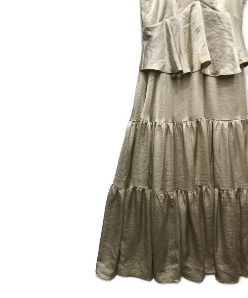 sahara（サハラ）sahara (サハラ) 2way T-Strap Tiered Dress ベージュ サイズ:FREEの古着・服飾アイテム