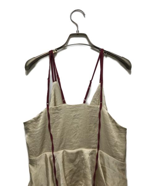 sahara（サハラ）sahara (サハラ) 2way T-Strap Tiered Dress ベージュ サイズ:FREEの古着・服飾アイテム