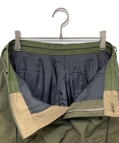 sacai（サカイ）sacai (サカイ) Rip Stop Mix Pants カーキ サイズ:1の古着・服飾アイテム