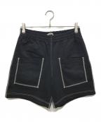 AURALEEオーラリー）の古着「HIGH DENSITY ORGANIC COTTON JERSEY SHORTS」｜ブラック