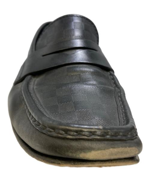 LOUIS VUITTON（ルイ ヴィトン）LOUIS VUITTON (ルイ ヴィトン) ダミエ アンフィニ ローファー ブラック サイズ:8Ⅿの古着・服飾アイテム