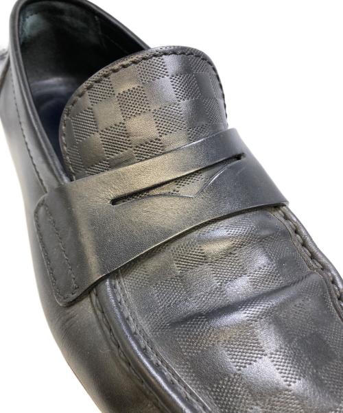 LOUIS VUITTON（ルイ ヴィトン）LOUIS VUITTON (ルイ ヴィトン) ダミエ アンフィニ ローファー ブラック サイズ:8Ⅿの古着・服飾アイテム
