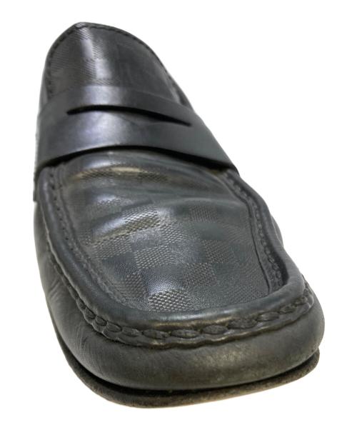 LOUIS VUITTON（ルイ ヴィトン）LOUIS VUITTON (ルイ ヴィトン) ダミエ アンフィニ ローファー ブラック サイズ:8Ⅿの古着・服飾アイテム