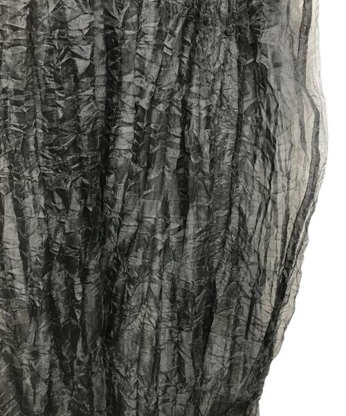 LEINWANDE（ラインヴァンド）LEINWANDE (ラインヴァンド) Recycle Organdy Pleats Dress ブラック サイズ:Freeの古着・服飾アイテム