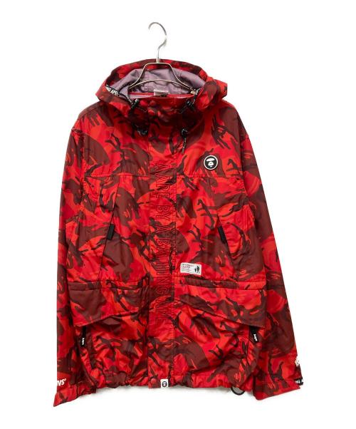 A BATHING APE（ア ベイシング エイプ）A BATHING APE (ア ベイシング エイプ) カモフラマウンテンパーカー レッド サイズ:XLの古着・服飾アイテム
