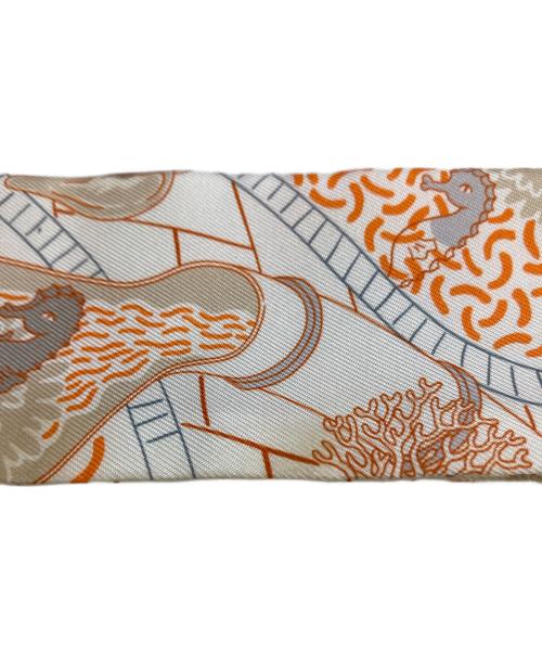 HERMES（エルメス）HERMES (エルメス) ツィリースカーフ オレンジの古着・服飾アイテム