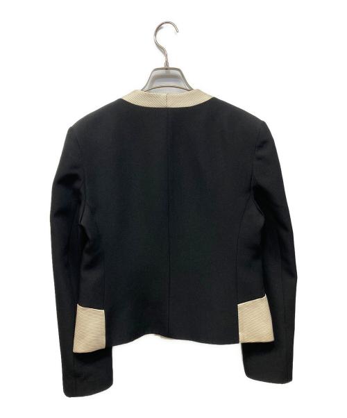 VALENTINO（ヴァレンティノ）VALENTINO (ヴァレンティノ) エンブロイダリー＆ボウジャケット ホワイト×ブラック サイズ:44の古着・服飾アイテム