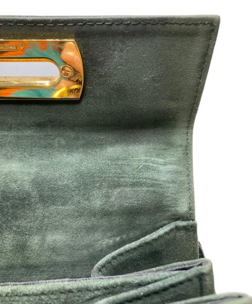 Salvatore Ferragamo（サルヴァトーレ フェラガモ）Salvatore Ferragamo (サルヴァトーレ フェラガモ) ガンチーニ スエード2WAYショルダーバッグ グリーンの古着・服飾アイテム