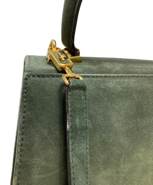 Salvatore Ferragamo（サルヴァトーレ フェラガモ）Salvatore Ferragamo (サルヴァトーレ フェラガモ) ガンチーニ スエード2WAYショルダーバッグ グリーンの古着・服飾アイテム