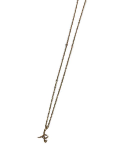 agete（アガット）agete (アガット) イニシャルR チェーンネックレス ゴールドの古着・服飾アイテム