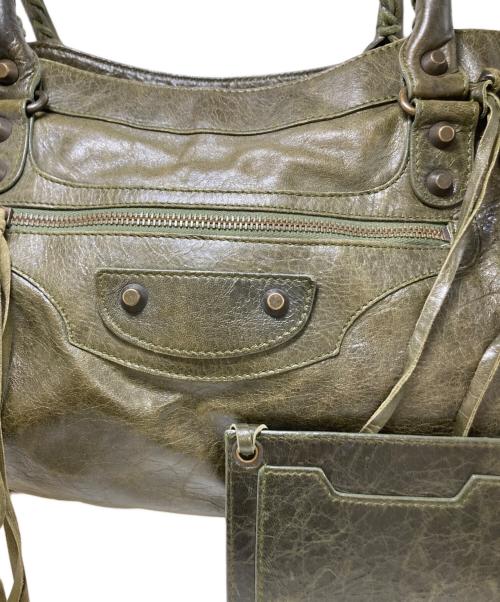 BALENCIAGA（バレンシアガ）BALENCIAGA (バレンシアガ) ザ・パース ハンドバッグ カーキの古着・服飾アイテム