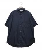 Graphpaperグラフペーパー）の古着「BROAD OVERSIZED S/S SHIRT」｜ネイビー