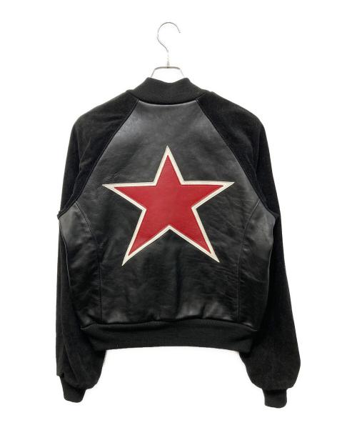 VANSON（バンソン）VANSON (バンソン) TJV スター スウェードコンビレザージャケット ブラック サイズ:38の古着・服飾アイテム