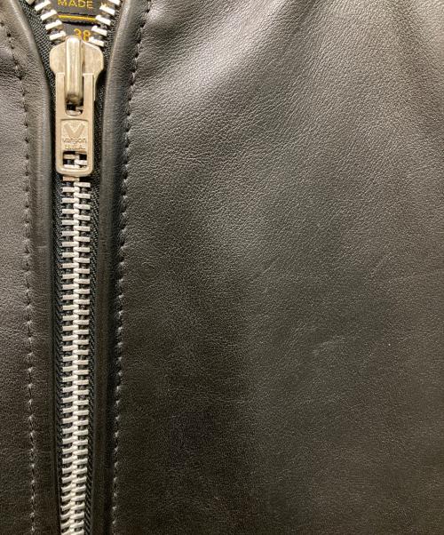 VANSON（バンソン）VANSON (バンソン) TJV スター スウェードコンビレザージャケット ブラック サイズ:38の古着・服飾アイテム