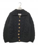 INVERALLANインバーアラン）の古着「3Aケーブルカーディガン」｜ブラック