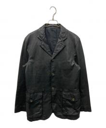 PAUL SMITH（ポールスミス）の古着「ラムレザー3Bジャケット」｜ブラック