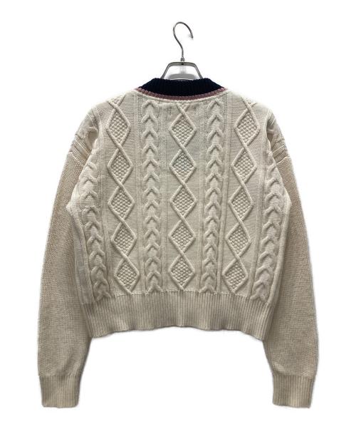 FRED PERRY（フレッドペリー）FRED PERRY (フレッドペリー) ショートチルデンニット アイボリー サイズ:UK10の古着・服飾アイテム