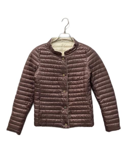 HERNO（ヘルノ）HERNO (ヘルノ) リバーシブル 金釦ライトダウン ジャケット パープル サイズ:40の古着・服飾アイテム