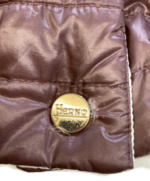 HERNO（ヘルノ）HERNO (ヘルノ) リバーシブル 金釦ライトダウン ジャケット パープル サイズ:40の古着・服飾アイテム