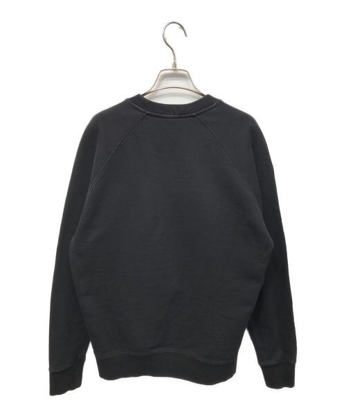 maison kitsune（メゾンキツネ）MAISON KITSUNE (メゾンキツネ) ドレスドフォックス パッチ スウェットシャツ ブラック サイズ:Mの古着・服飾アイテム