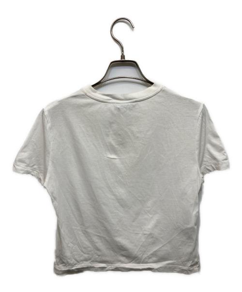 MIU MIU（ミュウミュウ）MIU MIU (ミュウミュウ) コットンジャージーTシャツ ホワイト サイズ:XSの古着・服飾アイテム