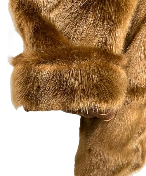 machatt（マチャット）machatt (マチャット) エコミンクコート ブラウン サイズ:Freeの古着・服飾アイテム