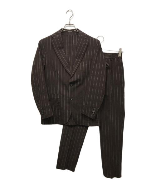 TAGLIATORE（タリアトーレ）TAGLIATORE (タリアトーレ) A-DAKAR ストライプセットアップ ブラウン サイズ:42の古着・服飾アイテム