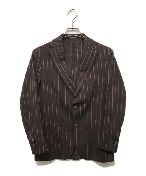 TAGLIATORE（タリアトーレ）TAGLIATORE (タリアトーレ) A-DAKAR ストライプセットアップ ブラウン サイズ:42の古着・服飾アイテム