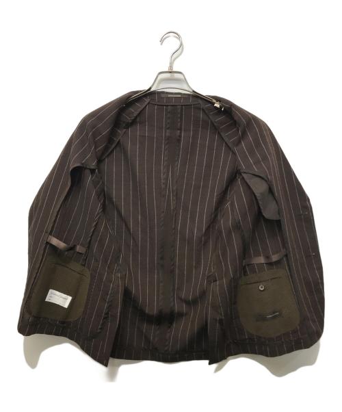 TAGLIATORE（タリアトーレ）TAGLIATORE (タリアトーレ) A-DAKAR ストライプセットアップ ブラウン サイズ:42の古着・服飾アイテム
