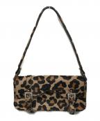 DOLCE & GABBANAドルチェ＆ガッバーナ）の古着「レオパードハラコワンショルダーバッグ」｜ベージュ