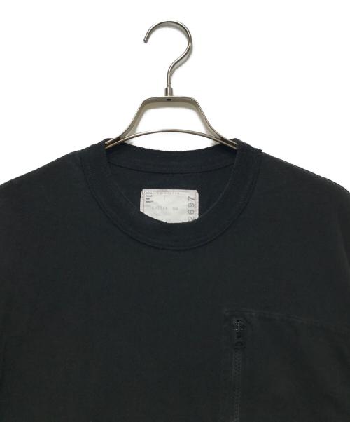 sacai（サカイ）sacai (サカイ) バンダナ切替Tシャツ ブラック×グレー サイズ:1の古着・服飾アイテム