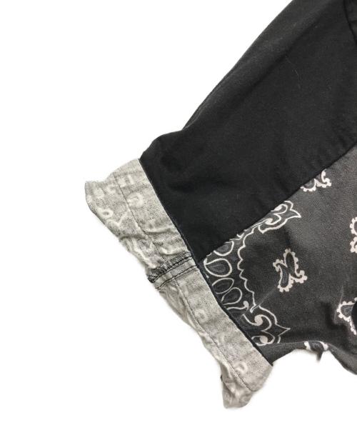 sacai（サカイ）sacai (サカイ) バンダナ切替Tシャツ ブラック×グレー サイズ:1の古着・服飾アイテム