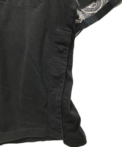 sacai（サカイ）sacai (サカイ) バンダナ切替Tシャツ ブラック×グレー サイズ:1の古着・服飾アイテム