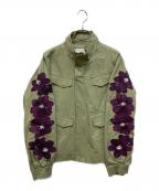 arte Antwerpアートアントワープ）の古着「Flower Embroidery Jacket」｜カーキ