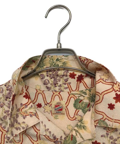 KANEKO ISAO（カネコ イサオ）KANEKO ISAO (カネコ イサオ) 和柄アロハシャツ ベージュ サイズ:Mの古着・服飾アイテム