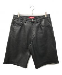 SUPREME（シュプリーム）の古着「25SS Baggy Leather Short」｜ブラック