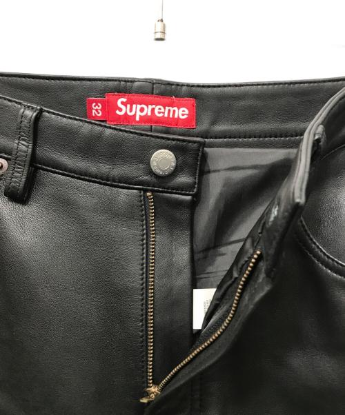SUPREME（シュプリーム）Supreme (シュプリーム) 25SS Baggy Leather Short ブラック サイズ:32の古着・服飾アイテム