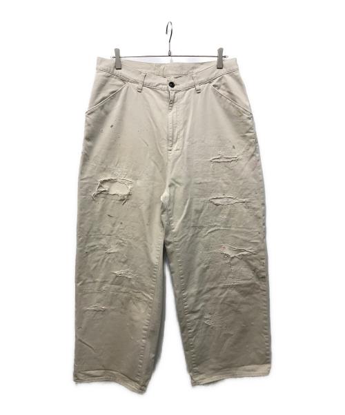 ANCELLM（アンセルム）ANCELLM (アンセルム) REMAKE WIDE CHINO TROUSERS ホワイト サイズ:3の古着・服飾アイテム
