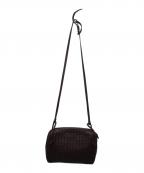 BOTTEGA VENETAボッテガベネタ）の古着「イントレチャートショルダーバッグ」｜パープル