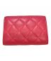 CHANEL (シャネル) キャビアスキン マトラッセ クラシックスモールフラップウォレット ピンク：67000円