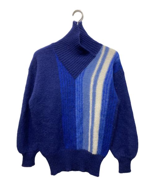 ISSEY MIYAKE（イッセイミヤケ）ISSEY MIYAKE (イッセイミヤケ) タートルネックニット ブルー サイズ:不明の古着・服飾アイテム