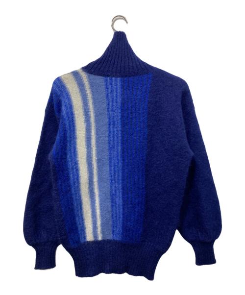 ISSEY MIYAKE（イッセイミヤケ）ISSEY MIYAKE (イッセイミヤケ) タートルネックニット ブルー サイズ:不明の古着・服飾アイテム