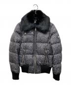 MICHAEL KORSマイケル・コース）の古着「ファートリムドツウィードプリントジャケット」｜ブラック