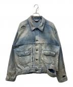 ANCELLMアンセルム）の古着「CRASH DENIM JACKET type-2」｜インディゴ
