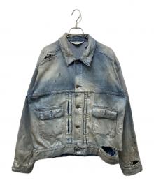 ANCELLM（アンセルム）の古着「CRASH DENIM JACKET type-2」｜インディゴ