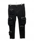 VALABASASバラバサス）の古着「マルチポケットパンツ」｜ブラック
