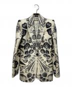 ALEXANDER McQUEENアレキサンダーマックイーン）の古着「総柄テーラードジャケット」｜ホワイト