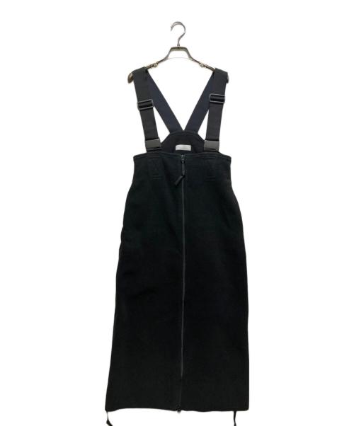 PHEENY（フィーニー）PHEENY (フィーニー) POLARTEC FLEECE SALOPETTE SKIRT(ポーラテック フリース サロペット スカート)　PA21-OP01 ブラック サイズ:FREEの古着・服飾アイテム
