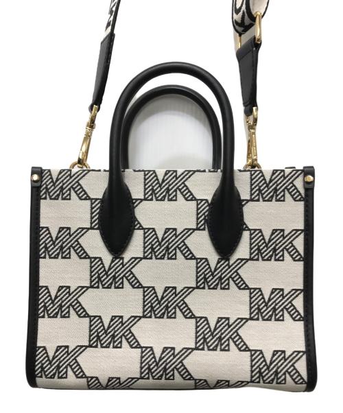 MICHAEL KORS（マイケル・コース）MICHAEL KORS (マイケル・コース) 2WAYショルダーバッグ ベージュ×ブラックの古着・服飾アイテム